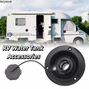 LACYESUK RV Gravity Water Inlet, Gravity Fill Round Gravity Fresh Water Fill Hatch, Hatch Fresh Water Black Plastic RV Fresh Water Gravity Fill Hatch Camper