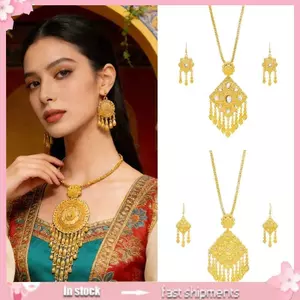 YOI Hợp Kim Thanh Lịch Viền Bông Tai Và Vòng Cổ Bộ Dành Cho Nữ Móc Cổ Độc Đáo Phụ Kiện Hoàn Hảo Cho Các Bữa Tiệc Và Hàng Ngày Chúng Ta