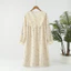 Phụ Nữ Cotton In Hoa Dài Tay Váy Ngủ Nữ Vinage Retro Đồ Ngủ Váy