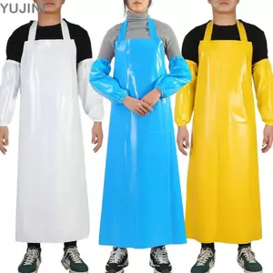 Tạp dề nhà bếp YUJUNI, Tạp dề làm việc chống dầu TPU, Quần áo bảo hộ nhẹ chống axit và kiềm dày