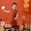 Cô Gái Đỏ Khóa Sườn Xám Chụp Ảnh Quần Áo Mỏng Phong Cách Nghệ Thuật Mới Phong Cách Trung Hoa Cô Gái Nhỏ Cổ Phong Cách Cộng Hòa Đầm