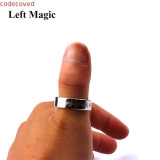 CODECOVED Nhẫn tròn màu đen, Đạo cụ ma thuật Nhẫn ma thuật, Vui nhộn Cận cảnh Magia Vòng tròn màu đen bền Nhẫn mạnh Trẻ em Người lớn Quà tặng