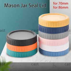 CAST 6 Chiếc Mason Jar Nắp Chống Rò Rỉ Cho Lọ Miệng Rộng Có Thể Tái Sử Dụng Con Dấu Tốt