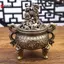Vintage Hợp Kim Hương Đốt Sti Giá Đỡ Ba Chân Rỗng Ra Mini Gỗ Đàn Hương Đốt Trà Lễ Trang Trí Nhà Cửa VN