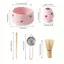 MAKY 2 / 4 / 5 Bộ Matcha Gốm Decal Trái Tim, Bộ Matcha Dễ Thương Bao Gồm Bát Matcha, Thìa Và Giá Đỡ, Muỗng Tre, Sifter VN