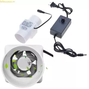 Fol 12V Quạt Xả Tốc Độ Có Thể Điều Chỉnh 2 Inch 50 Mm Thông Gió Xả Tăng Áp Máy Thổi Cho Thú Cưng Nhà Bếp Toil