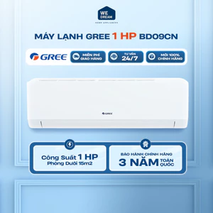 Máy Lạnh Gree 1HP BD09CN | Làm Lạnh Nhanh Siêu Tốc - Hàng Chính Hãng