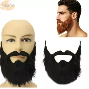 NKSFX Trang Phục Râu, Sợi Tổng Hợp Co Giãn Râu Giả, Tóc Mềm Trang Điểm Đen / Nâu / Trắng Halloween Râu