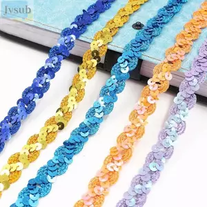 JVSUB Sequin Ren Bện Ban Nhạc, 15MM 5 Sân Ruy Băng, Phụ Kiện May DIY May Đầm Cưới Băng Trang Trí Đồ May Vá
