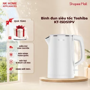 Bình đun siêu tốc Toshiba KT-15DS1PV - 1.5L - Hàng chính hãng, bảo hành 12 tháng