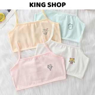 Set 4 Áo Lá Cotton Cho Bé Gái Tuổi Dậy Thì (Size 20-50Kg), Áo Lót Mềm Thoáng Khí  King Shop B-402