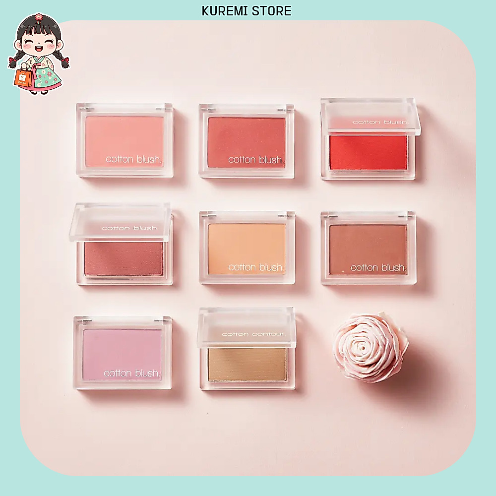 [MISSHA] Phấn má hồng Cotton đục lỗ 4g Nhẹ Matte Finish Không đóng hộp