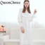 Phụ Nữ Vintage Công Chúa Váy Ngủ Nữ Dài Tay Cotton Trắng Đồ Ngủ Váy Ngủ