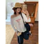 Milyfashion Phiên Bản Hàn Quốc Dễ Thương KT In Hình Áo Thun Ren Khâu Đeo Vai Mùa Hè Phong Cách Mới Kem Chống Nắng Lười Top 8TSB