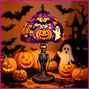 Halloween Đèn Ngủ Ma Bí Ngô Nhựa LED Trang Trí Phòng Ngủ Đèn Để Bàn Cho Gia Đình Đầu Giường Phòng Ngủ shopidaevn