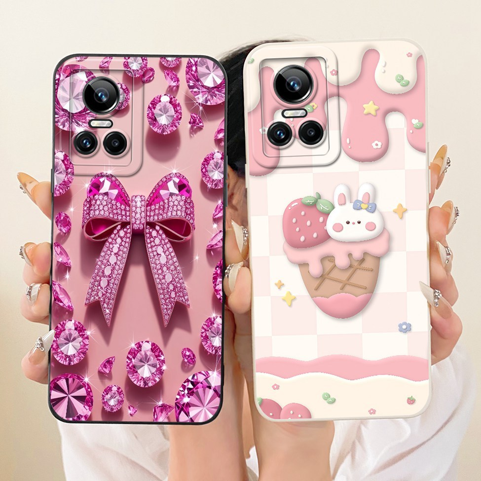 Dành Cho Realme GT Neo3 RMX3561 RMX3560 Dành Cho Realme GT Neo 3 Vỏ Mèo Dễ Thương Thời Trang Sang Trọng Tình Yêu Sơn Ngộ nghĩnh Vỏ Silicon Chống Sốc