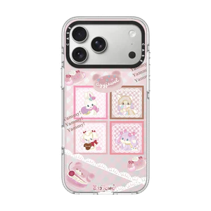 Ốp điện thoại cứng hình thỏ Gongge từ tính pha lê đá cho iPhone 17 Pro Max 16 15 14 13 17Air 16Plus Vỏ bảo vệ chống sốc