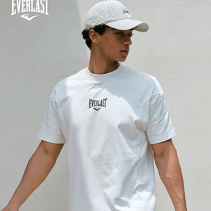 EVERLAST Bộ đồ tập đấm bốc nam dáng rộng 100% Cotton cao cấp thể dục thể thao áo thun ngắn tay nữ mùa hè