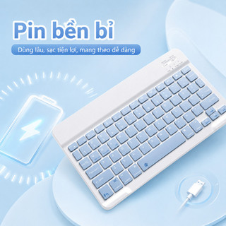 Bộ Bàn Phím Chuột Bluetooth 10 inch- 5 Màu, Portable, Kết Nối Ổn Định, ĐT/Máy Tính Bảng/PC