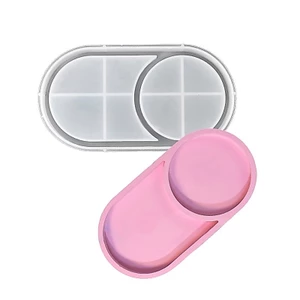 GODD Tấm Hình Bầu Dục Nhựa Khuôn Silicon Epoxy Đúc Khuôn Coaster Nghệ Thuật Thủ Công Cung Cấp Cho Trang Trí Nhà