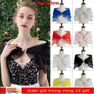Khăn choàng ren DUSKGLOW, Áo cưới cô dâu thông thường, Khăn choàng dạ hội thời trang mùa hè thanh lịch dành cho nữ