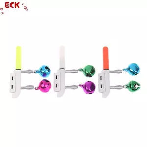 ECK Câu Cá Cắn Báo Động Cần Câu Đôi Chuông Cần Kẹp Đầu Đèn Cảm Ứng Đèn Flash Đêm Sáng LED Không Có Pin Câu Chuyện Flash LED HOT