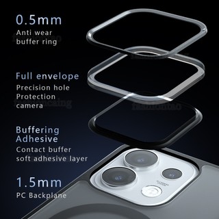 Ốp Lưng Cho Oppo Reno16 Pro F Reno16Pro Reno16F 5G 2026 Matte Skin Feel Trong Suốt Mờ TPU Ốp lưng Acrylic Từ Tính Với Áo Giáp Sạc Không Dây Ốp Lưng Chống Sốc