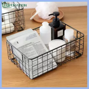 Giỏ đựng dây kim loại POP có tay cầm Hộp đựng đồ lặt vặt bằng sắt