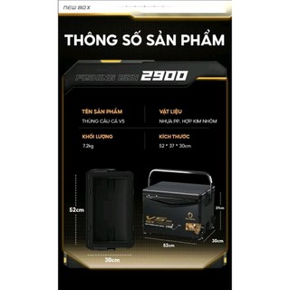 Thùng V5 Đen fishing Rice 2900 Pull Phụ Kiện