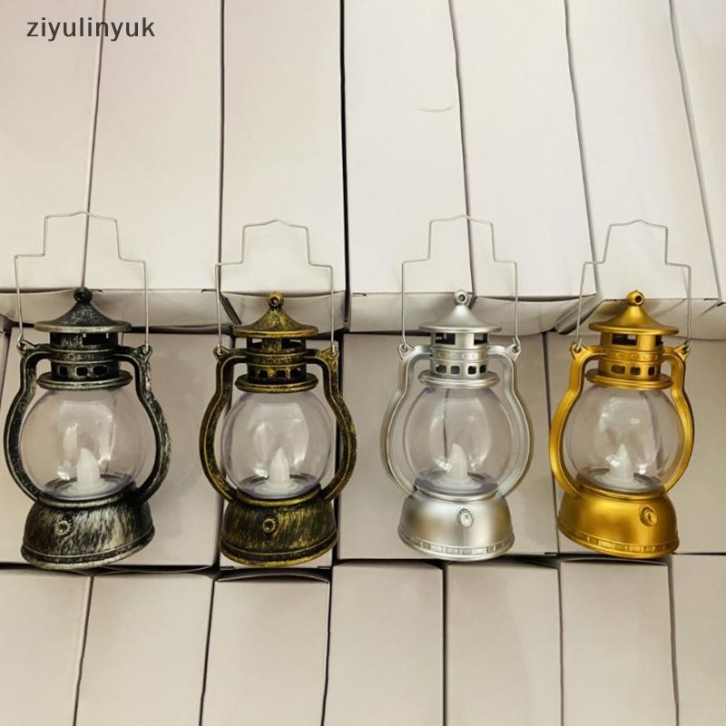 Ziyulinyuk Retro Đèn Dầu Halloween Trang Trí Led Nhà Nhỏ Đèn Lồng Dự Tiệc EN