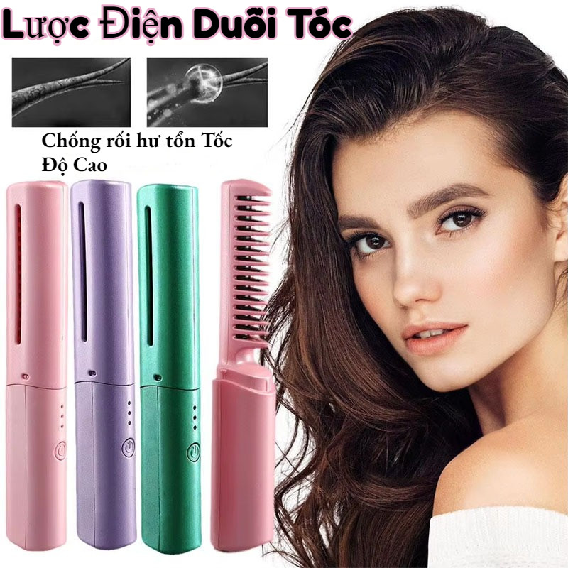 Lược Duỗi Tóc Ion Hóa Chất Lượng Cao,Chống Rối Hư Tổn,Tốc Độ Cao, Sạc Nhanh Tiện Lợi,Nhỏ Gọn Và Dễ Mang Theo
