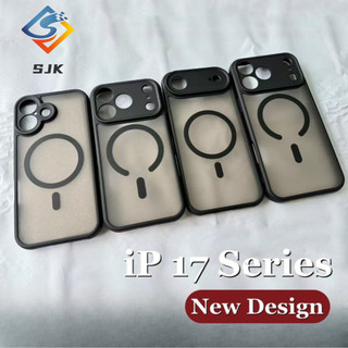 Ốp Điện Thoại Từ Tính Mờ Sang Trọng Cho IPhone 17 Pro Max 11 Pro 12 13 14 15 16 Pro Max 17Air 14 / 15 / 16 Plus Vỏ Trong Suốt Chống Sốc
