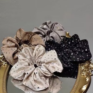 Cổ điển Scrunchy tóc Gypsophila nóng kim cương, dây buộc đầu thời trang cho kiểu tóc đuôi ngựa