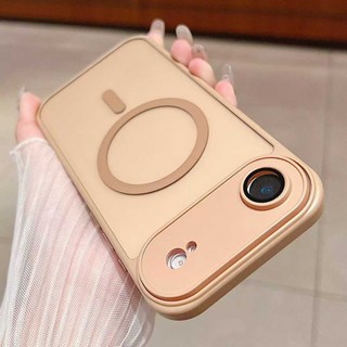 Ốp Acrylic Mờ Thu Hút Từ Tính Cho IPhone 17 16 15 14 Max 14Plus 15Plus 16Plus Vỏ Ống Kính Kim Loại Bảo Vệ Chống Rơi