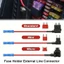 Đầu nối dây ngoài YRBWD 1 chiếc, Giá đỡ cầu chì Micro Mini 12V / 24V 10A tiêu chuẩn, Cầu chì ô tô ô tô bổ sung bền bỉ Phụ kiện xe hơi