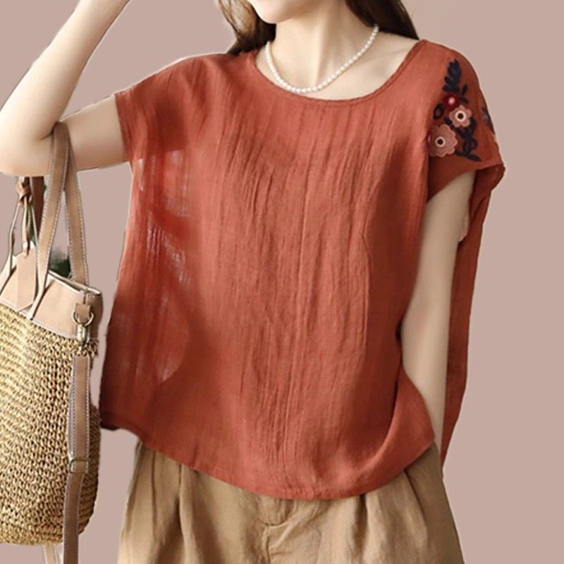 Áo thun Cotton dành cho nữ, thoáng mát mùa hè với thiết kế đơn giản mà thời trang