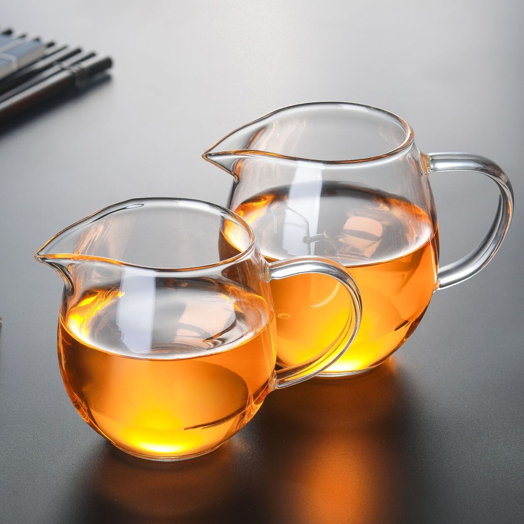 Glass Fair Cup Tea Drain Set Bộ lọc chịu nhiệt dày Bộ lọc trà Kung Fu Tea Set S