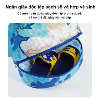 【BabyJoy】Túi Đựng Đồ Bơi trẻ em,Túi đi biển cho bé ,Ngăn Khô Ướt Riêng Biệt,Dung Lượng Lớn,Có Ngăn Giày