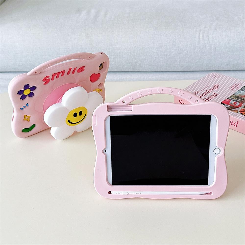 Ốp Lưng Tương Thích Cho Honor Pad X9 11.5inch 2023 2024 Màu Hồng Hoạt Hình Dễ Thương Trẻ Em Silicon Chống Sốc Hoa Mềm Vỏ Máy Tính Bảng Dây Đeo Bao