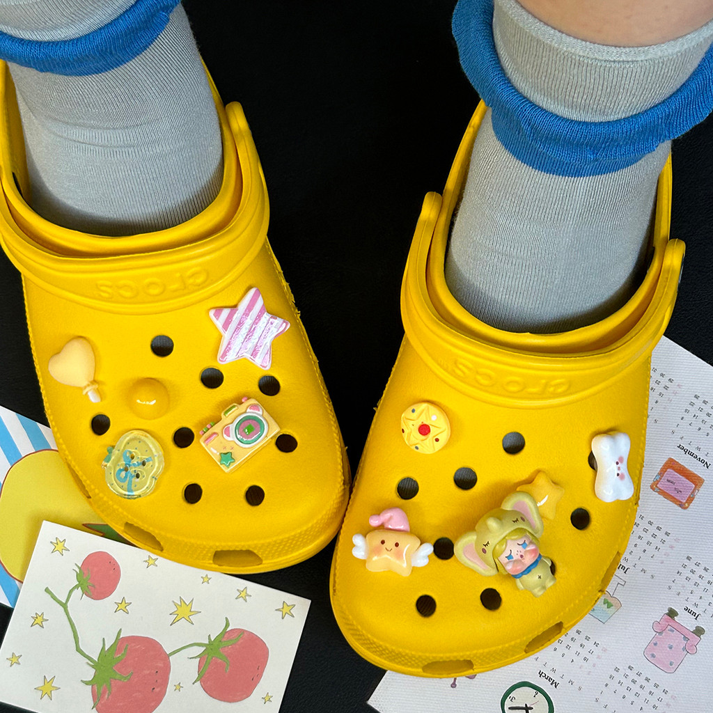 Phụ Kiện Hoa DIY Dễ Thương Pop Mart Cho Crocs Cao Cấp Có Thể Tháo Rời