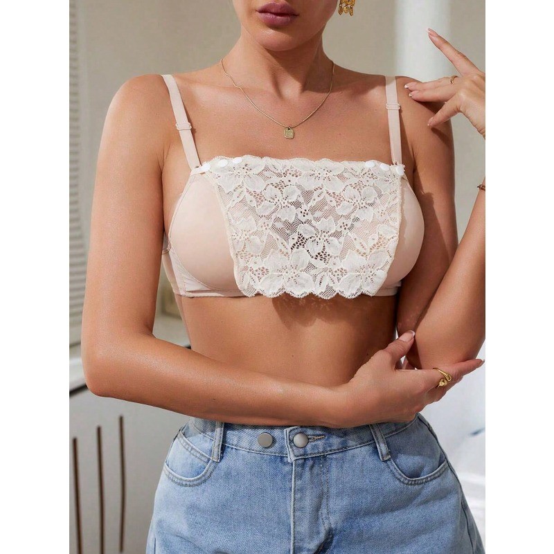 1 CHIẾC Ren Chống Rơi Dây Nữ Liền Mạch Crop Top Che Ngực Vải