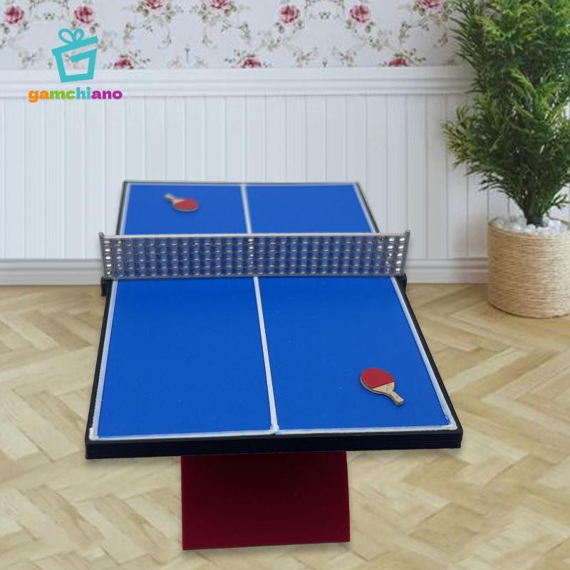 Gamchiano Tỉ Lệ 1: 12 Thu Nhỏ Bàn Bóng Bàn Mô Hình Bàn Cát Bố Trí Trang Trí