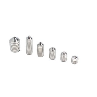 Thép không gỉ 304 Mũi nhọn Cố định Vít M2.5-16 Top Thread Stop Tap End Lục Giác Ổ Cắm Máy Đồng Hồ Vít GB78 ZTFE