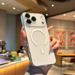 [JLK] Ốp từ tính siêu mỏng bằng nhựa cứng trong suốt sang trọng cho iPhone 17 Air 16E 16 15 14 Plus 13 12 11 Pro Max Vỏ bảo vệ Camera