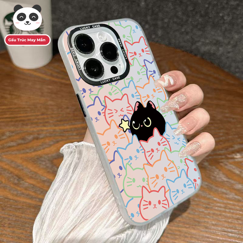 Ốp Lưng iPhone Hình Mèo Con Dễ Thương - Tương Thích 16/15/14/13/12/11 Pro Max, XS Max, X