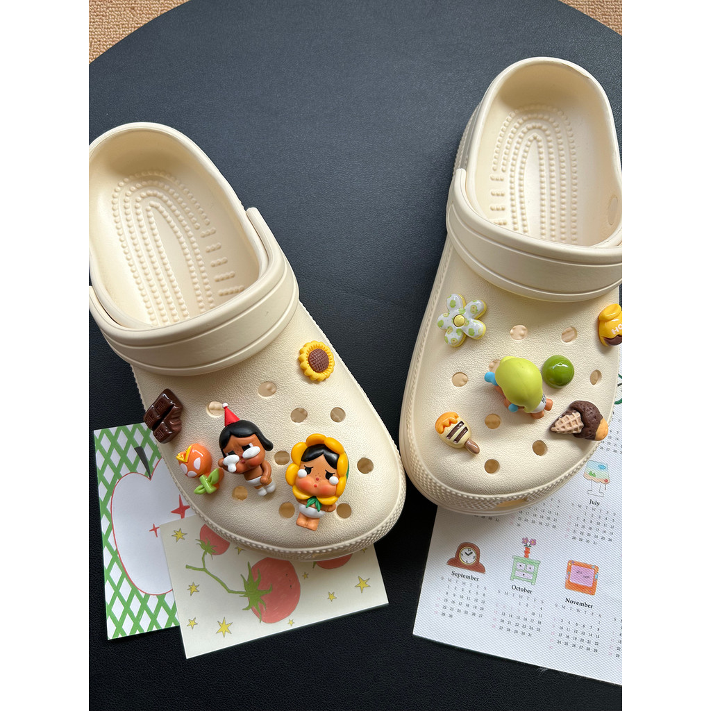 Phụ kiện Pop Mart Crybaby lỗ dễ thương, hoa Crocs cao cấp, DIY tháo rời, Zhibixing Busch