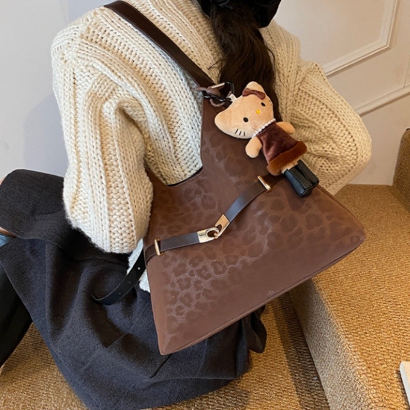 GC2 Cao Cấp Dung Tích Lớn Mở Da Lộn Túi Tote Nữ Mùa Thu Thắt Lưng Nách Túi Đeo Vai CG2