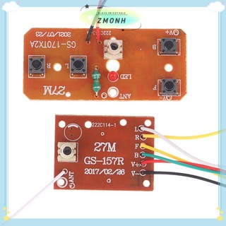 ZMONH 4CH RC Mạch điều khiển từ xa Bộ thu phát PCB Phụ kiện xe hơi RC với hệ thống vô tuyến ăng-ten