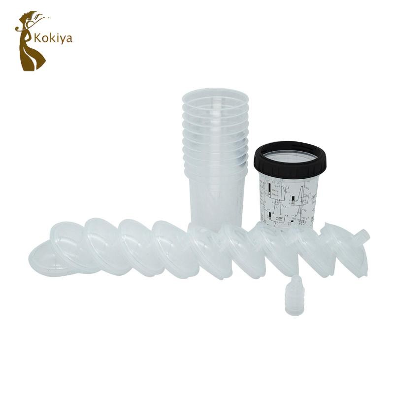 Cốc phun 165 / 400 / 600ml Cốc trộn sơn dùng một lần Nồi phun cốc sơn có nắp đậy