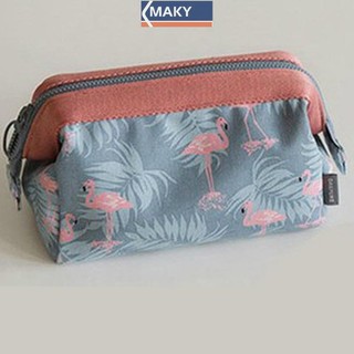 Onetimingcool Nữ Du Lịch Flamingo Trang Điểm Túi Bé Gái Túi Đựng Mỹ Phẩm Trang Điểm Làm Đẹp Rửa Nhà Tổ Chức VN